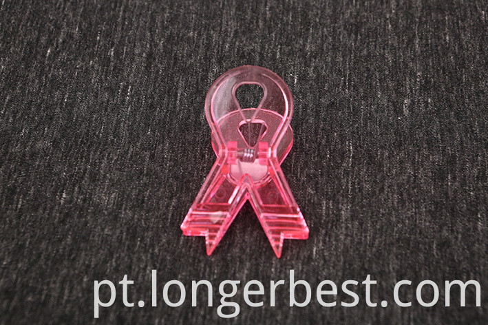 Pink ribbon magnetic clips